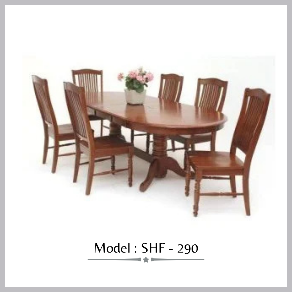 Oval shape 6 seater Dining set