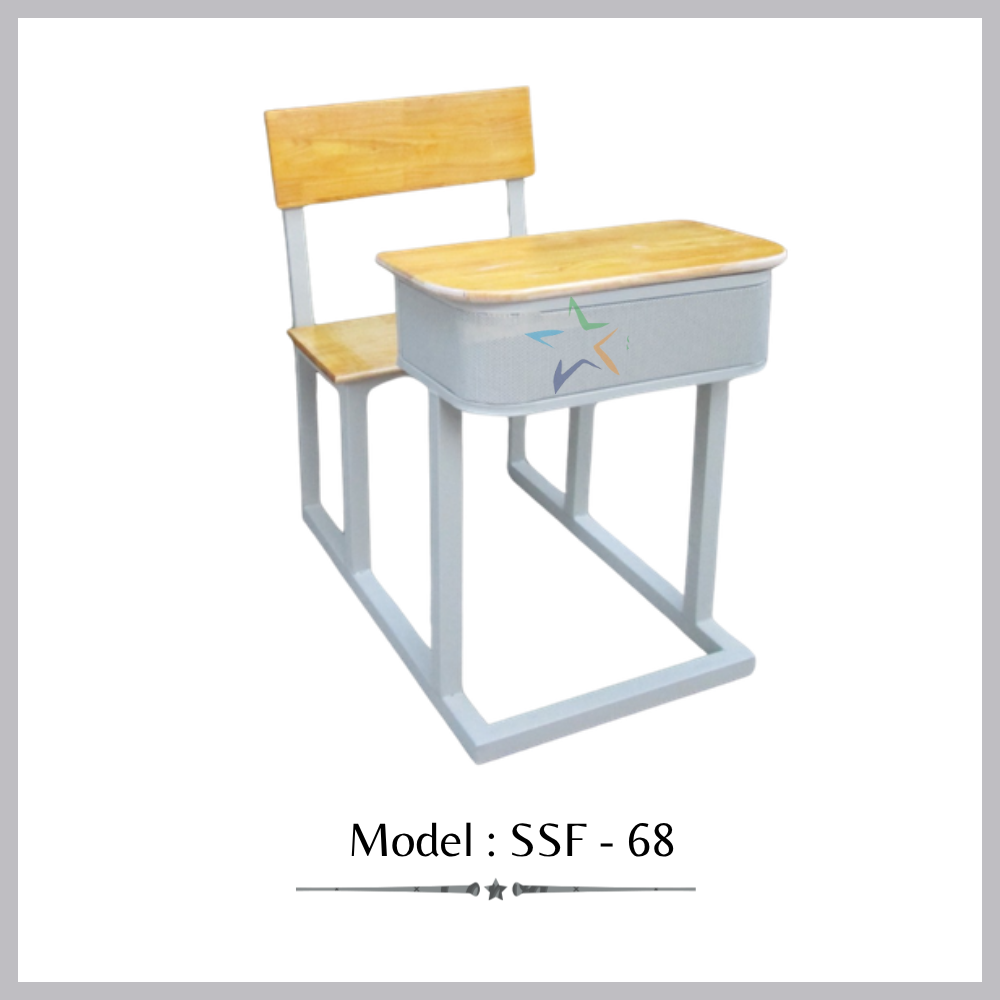 Rubber Wood Single Seater Desk