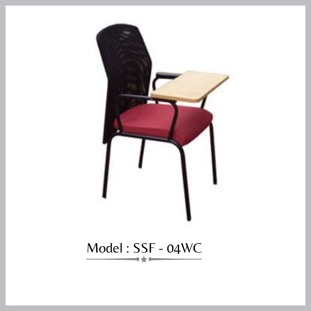 black-Netted-frame-Writing-pad-chair