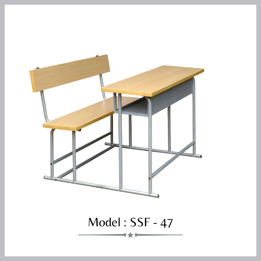 Two seater desk & bench